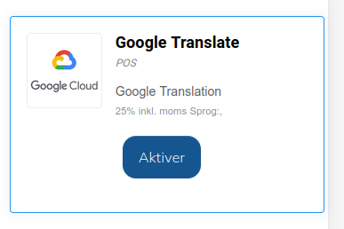 Google Translate app til PIM